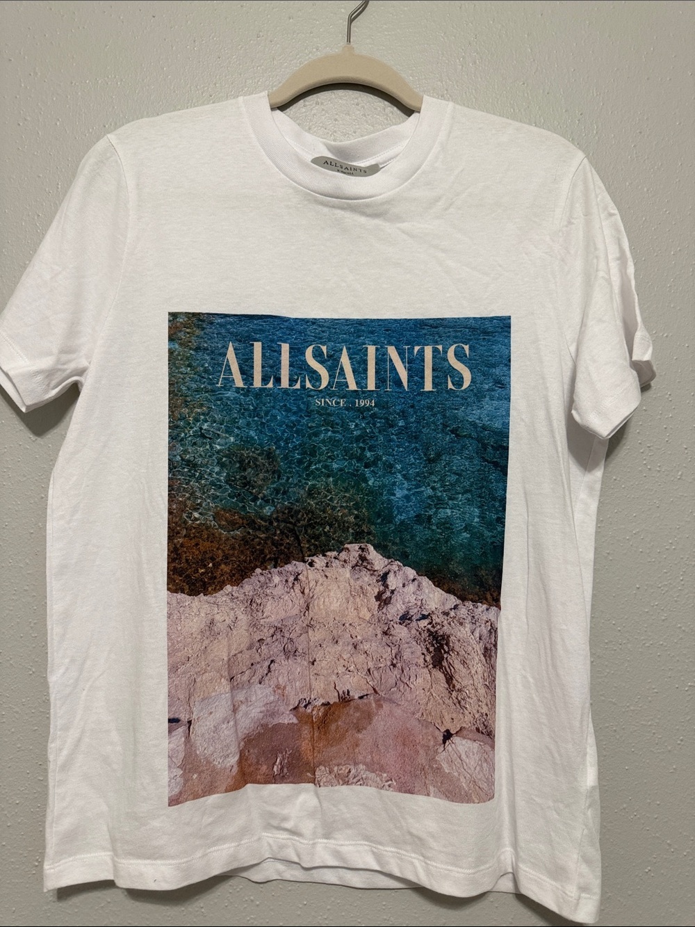 ALLSAINTS Rioni Graphic T-Shirt in Optic White